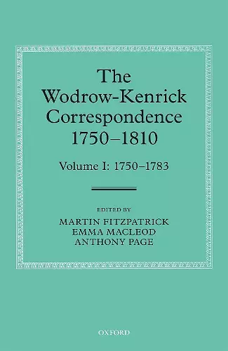 The Wodrow-Kenrick Correspondence 1750-1810 cover