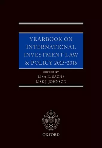 Yearbook on International Investment Law & Policy 2015-2016 cover