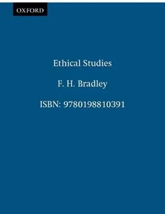Ethical Studies cover
