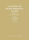 A Lexicon of Greek Personal Names cover