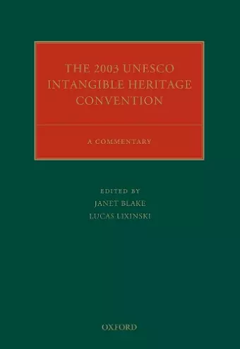 The 2003 UNESCO Intangible Heritage Convention cover