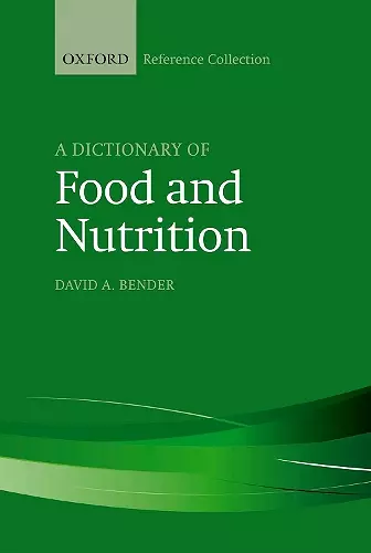 A Dictionary of Food and Nutrition cover