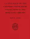 A Catalogue of the Chandra Shum Shere Collection in the Bodleian Library cover