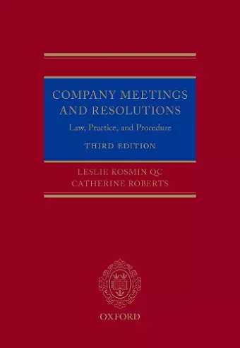 Company Meetings and Resolutions cover