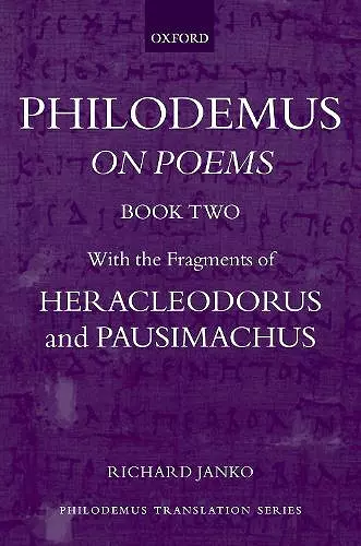 Philodemus: On Poems, Book 2 cover