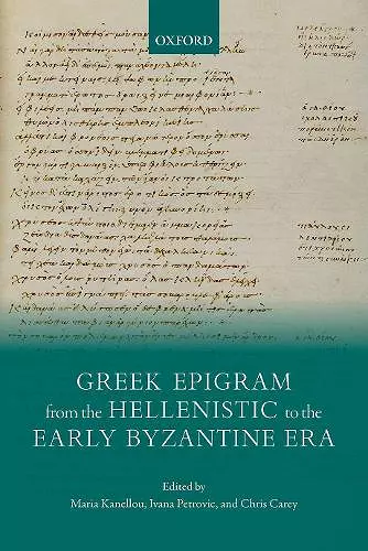 Greek Epigram from the Hellenistic to the Early Byzantine Era cover