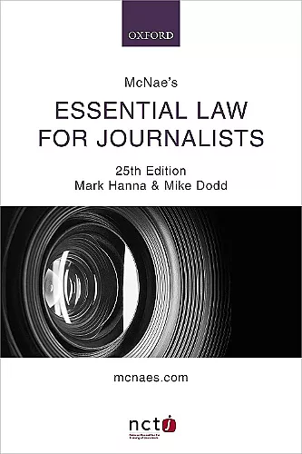 McNae's Essential Law for Journalists cover