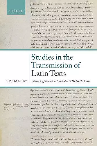 Studies in the Transmission of Latin Texts cover