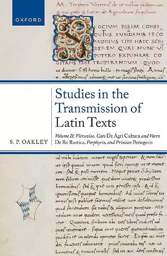 Studies in the Transmission of Latin Texts cover