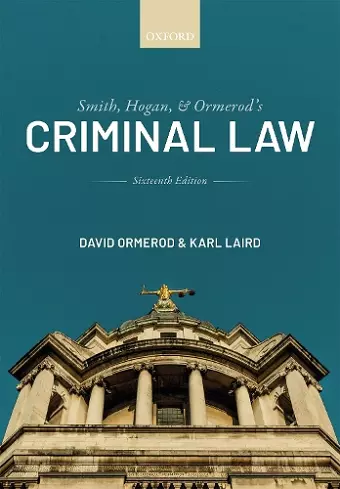 Smith, Hogan, and Ormerod's Criminal Law cover