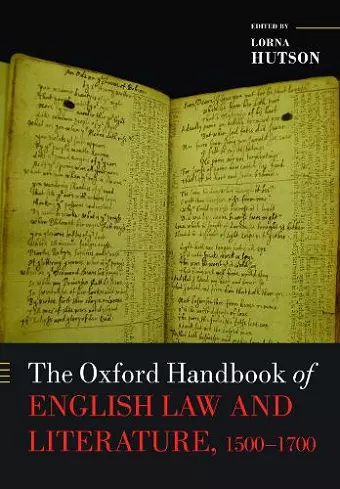 The Oxford Handbook of English Law and Literature, 1500-1700 cover