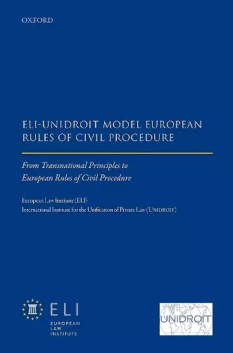 ELI – Unidroit Model European Rules of Civil Procedure cover