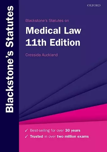 Blackstone's Statutes on Medical Law cover