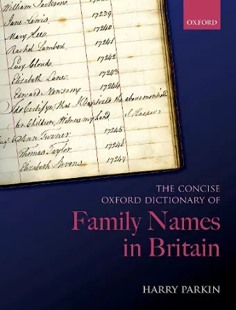 The Concise Oxford Dictionary of Family Names in Britain cover