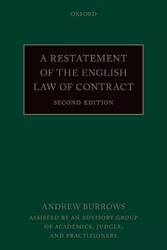 A Restatement of the English Law of Contract cover