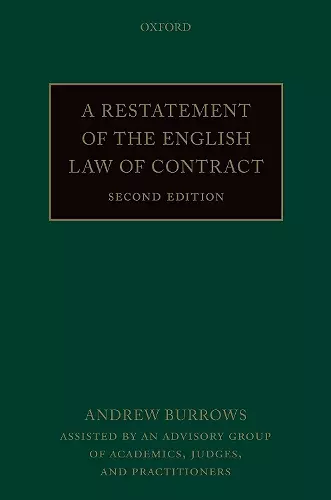 A Restatement of the English Law of Contract cover