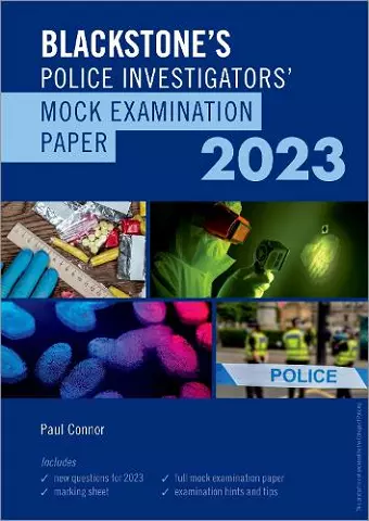 Blackstone's Police Investigators Mock Exam 2023 cover