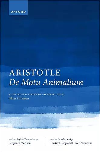 Aristotle, De motu animalium cover