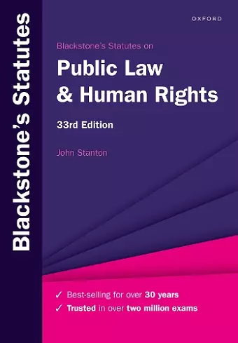 Blackstone's Statutes on Public Law & Human Rights cover