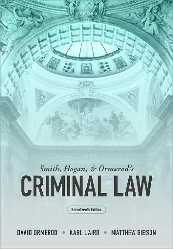 Smith, Hogan, and Ormerod's Criminal Law cover