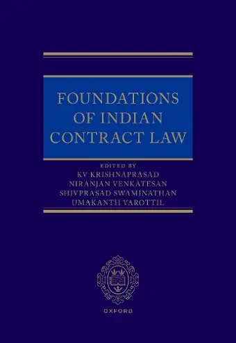 Foundations of Indian Contract Law cover