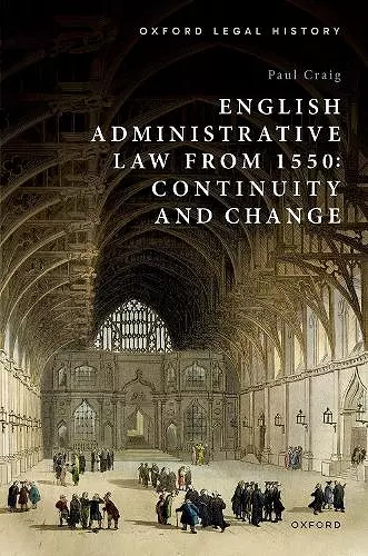 English Administrative Law from 1550 cover