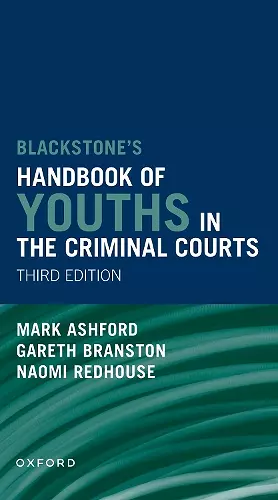 Blackstones' Handbook of Youths in the Criminal Courts cover