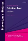 Blackstone's Statutes on Criminal Law cover