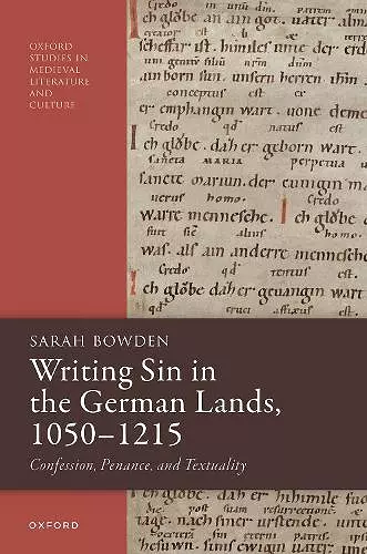 Writing Sin in the German Lands, 1050–1215 cover