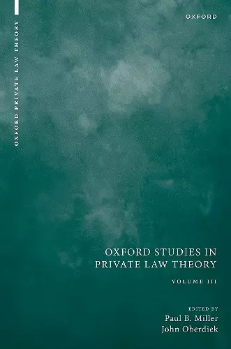 Oxford Studies in Private Law Theory cover