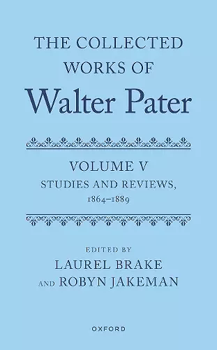 The Collected Works of Walter Pater, Volume V cover