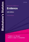 Blackstone's Statutes on Evidence cover