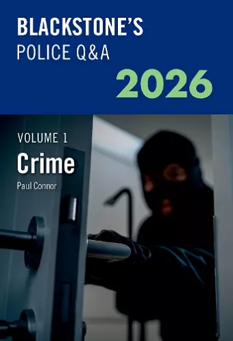 Blackstone's Police Q&A Volume 1: Crime 2026 cover