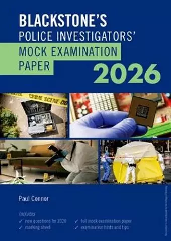 Blackstone's Police Investigators' Mock Exam 2026 cover