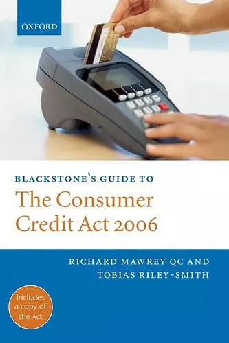 Blackstone's Guide to the Consumer Credit Act 2006 cover