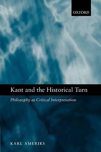 Kant and the Historical Turn cover