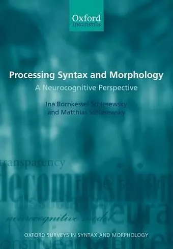 Processing Syntax and Morphology cover