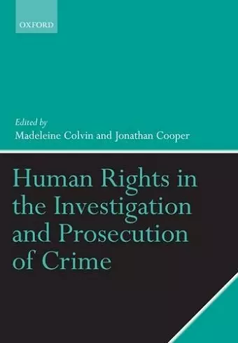 Human Rights in the Investigation and Prosecution of Crime cover