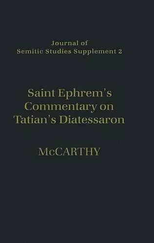 Saint Ephrem's Commentary on Tatian's Diatessaron cover