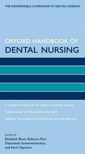 Oxford Handbook of Dental Nursing cover