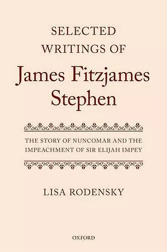 Selected Writings of James Fitzjames Stephen cover