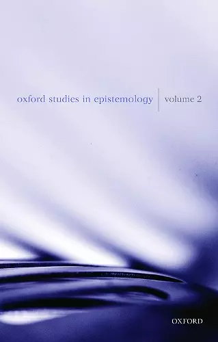 Oxford Studies in Epistemology cover