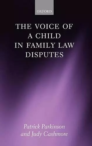 The Voice of a Child in Family Law Disputes cover