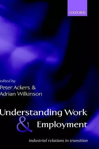 Understanding Work and Employment cover