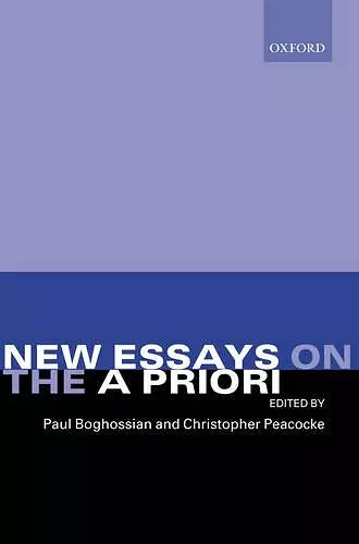 New Essays on the A Priori cover