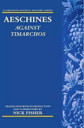 Aeschines: Against Timarchos cover