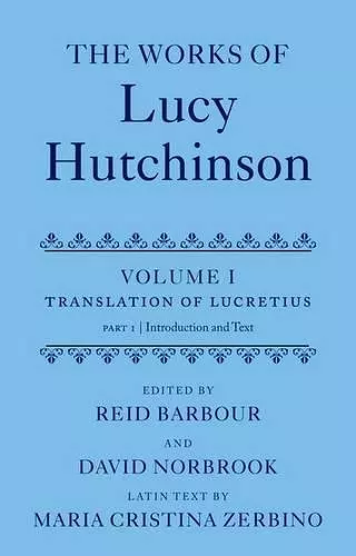 The Works of Lucy Hutchinson cover