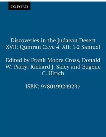 Discoveries in the Judaean Desert XVII: Qumran Cave 4. XII cover