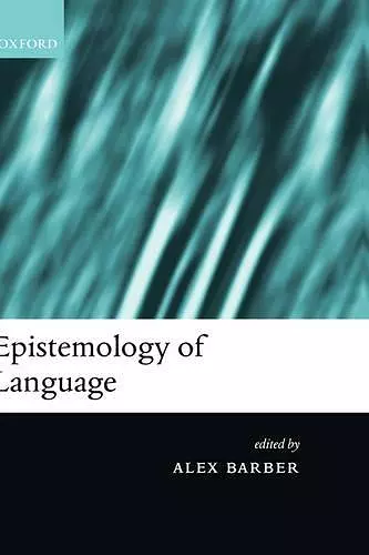 Epistemology of Language cover