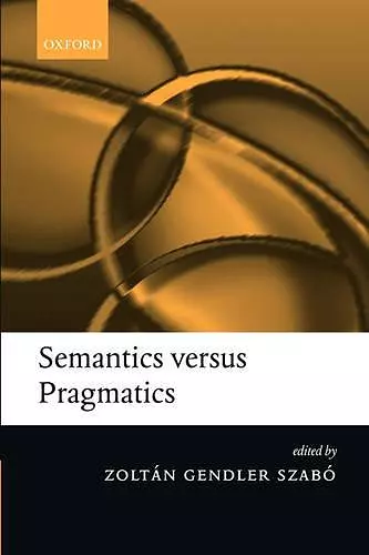 Semantics versus Pragmatics cover